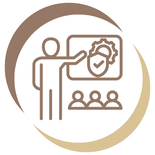 a person pointing at a screen